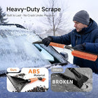 DMJN [2026 Upgraded 27'' Snow Brush and Ice Scrapers for Car Windshield [One-Wipe Clean] Detachable Snow Brush for Car with Ergonomic Foam Grip for Cars, Trucks, SUVs