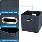 STOREONE Fabric Storage Bins Cubes Baskets Containers-(11X11X11) with Dual Handles Cube Storage Organizer Bins for Shelf Clos
