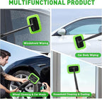 XINDELL Grip 22” Microfiber Car Window Cleaning Tool – Dash & Windshield Brush with Ergonomic Handle, Reusable Pads for Inter
