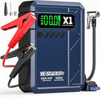 YESPER Jump Starter with Air Compressor 2000A 150PSI Battery Jumper Starter Portable(8L Gas/6L Diesel) 12V Car Jump Pack
