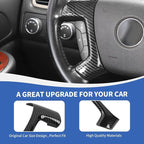 Carbon Fiber Steering Wheel Trim Cover Compatible with Chevy Silverado/Tahoe/Suburban/Avalanche/ESCALADE/GMC-Yukon/GMC-Sierra 2007-2013