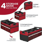 Car Trunk Organizer, Car Storage Organizer, Collapsible Multi Compartment for Car, Suv, Sedan, Truck, 100L, Extra Larger