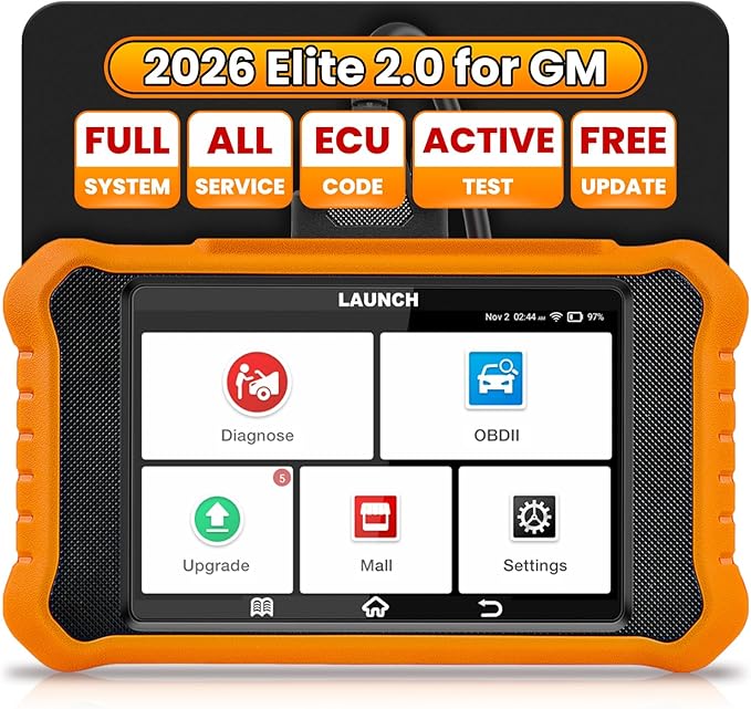 2026 LAUNCH Creader Elite V2.0 fit for GM Bi-Directional Scan Tool, All Reset Full System Diagnostic Scanner, AUTOVIN, Full
