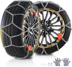 Diamond Mesh Automatic Tightening Snow Chains Anti-Slip Manganese Alloy Steel Traction Chains Fit for Snow & Icy Roads Car
