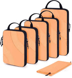 BAGSMART Compression Packing Cubes, 6 Set/4 Set/2 Set Travel Packing Cubes for Carry on Suitcases, Compression Suitcase Organ