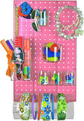 Azar Displays 900940-PNK The DIY Multi-Purpose 10-Piece Pegboard Wall Organizer Kit with One Panel and Accessory Assortment: 