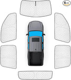 KMF 6pcs Thicken Sun Shades for Ford Maverick 2022-2025 Accessories, Custom Fit Full Car Window Covers Sunshade for Windshield Side Rear, UV Block and Blackout Privacy for Camping Outdoor