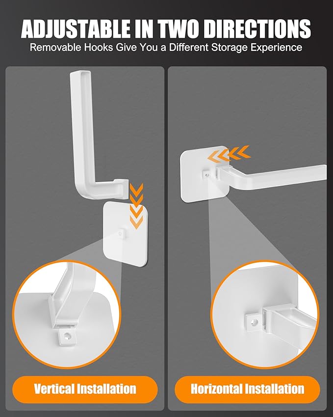 Hat Rack for Hat Storage (6-Pack), Multi-Purpose Hat Organizer, Strong Adhesive Hat Hooks for Wall Hat Organizer for Baseball