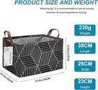 FANKANG Storage Basket,Nursery Hamper Canvas Laundry Basket Foldable with Waterproof PE Coating Storage, Office, Bedroom, Clo