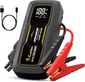 EcoNour Jump Starter | 1600A Peak | Portable Car Jump Starter | 12V Lithium Jump Box for 7L Gas and 5L Diesel Engines | Car Battery Jump Starter - LCD Display, Emergency Flashlight and Jumper Cables
