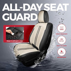 FREESOO Front Seats 2PCS Leather Car Seat Covers, Ultra Breathable Waterproof Seat Covers for Cars Trucks SUV, Carseat Protec