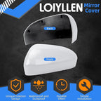 Driver Side Mirror Cover Replacement for Ford Fusion 2013 2014 2015 2016 2017 2018 2019 2020 2021 2022 - Left Side Mirror Covers, Rear View Mirror Cap Accessories Without Lamp, White