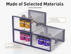 Kuject X-Large Shoe Storage Boxes Organizers Clear Plastic Stackable 12 Pack, Shoe Rack & Holder Substitute, Sneaker Containe
