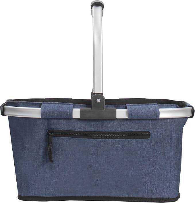 Picnic Basket, SIYUAN Shopping Basket with Handle 22L Collapsible Grocery Basket Portable Folding Basket for Marketing Reuasb