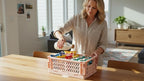 Xhwykzz 4 Pack Pastel Crates for Storage, Plastic Folding Basket, Colorful Small Storage Containers for Bedroom Office Classr