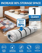Vacuum Storage Bags for moving, Vacuum Seal Bags for Memory Foam, Latex, Clothing & Bedding, Space Saver Bags for Organizatio