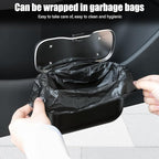 UYYE Car Trash Can, Car Garbage Bin with Lid & Handle - Leak-Proof Mini Trash Can for Car, Truck, SUV - Essential Car Accessories for Organization (Black)