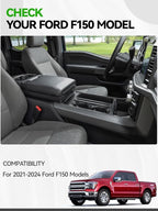 ELECFRESH 2PCS Center Console Organizer for 2023 2022 2021 Ford F150 Accessories, Armrest Storage Box and 16-Compartments Divider for Ford F150 (Not fit for 2024-2026)