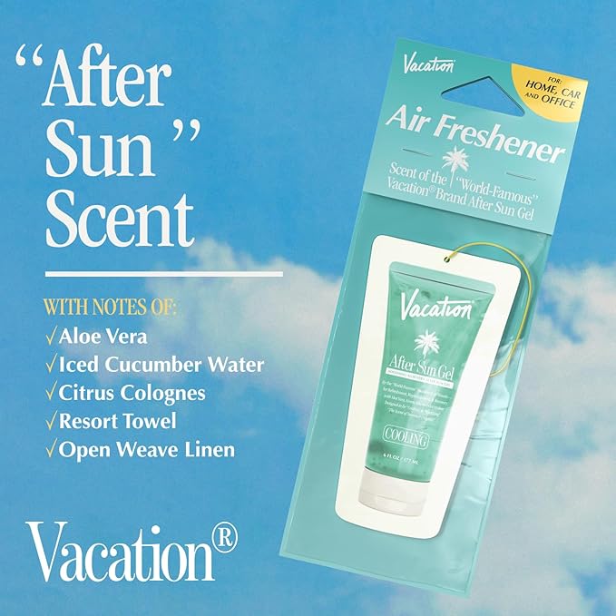 Vacation Air Freshener Variety Pack, 6 Exclusive Summer Scents, Includes Classic Lotion, Chardonnay Oil, After Sun Gel, Class