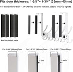 Dseap Over The Door Hook Hanger - Fits 1 3/8" to 1 3/4" Standard Doors | 5 Tri Hooks Heavy Duty Towel/Coat Rack | Door Organi