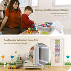 Woodoulogy Hanging Toy Storage over Door, Block Stuffed Animal Organizer Idea with 4 Removable Case Bag, Bi-Fold Closet Holde