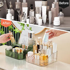 DASITON Large Capacity Makeup Brush Holder,8 Slot Makeup Brush Cup,Vintage striped Make Up Brush Holder,for Vanity Decor,Bath