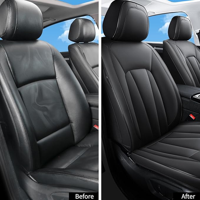 Front Car Seat Covers,Waterproof Leather Car Seat Covers,Comfortable Automotive Seat Protecor Covers,Luxury Breathable Seat C