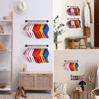 Hat Rack for Wall 24 Baseball Caps Modern Metal Hat Organizer with 24 Clips Hat Holder Wall-Mounted Storage Display for Close