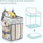Maliton Hanging Diaper Caddy Organizer - Diaper Stacker for Changing Table, Crib, Playard or Wall & Nursery Organization Baby