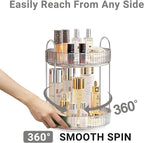 Asayuee 360 Rotating Makeup Organizer for Vanity,Bathroom Countertop Organizer,Spinning Perfume Organizer&Vanity Organizer(Gr