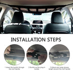Car Roof Storage Net, Double Layer Mesh Polyester Auto Ceiling Cargo Net, 31.5" x 21.6" Camping Overhead Storage Organizer, Universal for Sedans Jeeps SUVs (Black)