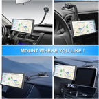 Carplay Mount for Car, Strong Suction Cup Windshield Dash Mount for Carplay Screen, 13 Inches Flexible Gooseneck Arm Dashboard Car Monitor Holder for Apple and Android Carplays