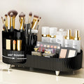 Rotating Makeup Organizer for Vanity with Brush Holder, Cosmetic Makeup Storage Organizer, Large Spinning Makeup Skincare Org