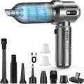 WADEO Car Vacuum Portable Cordless 18000PA, 4-in-1 Handheld Vacuum Cleaner and Air Duster with LED Display & Multi-Nozzles, M