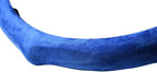 Quick Install Sporty Blue Suede Steering Wheel Cover Universal fit Any 14.5 to 15 inches Car Sedan Coupe SUV Pickup