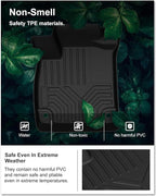 KIWI MASTER Floor Mats for 2018-2022 Honda Accord, Custom Fit All Weather Car Mats, Heavy Duty TPE Floor Liners, Front & Rear 2 Row, Black