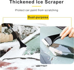 53" Extendable Retractable Snow Brush & Ice Scraper for Car SUV Truck - 360° Pivoting Brush Head with Comfort Foam Grip, Windshield Cleaner Tool