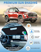 Sun Shade for Chevrolet Equinox Windshield Sunshade fit for Chevy Equinox 2018-2024 (Equinox EV Not Fit) Accessories Front Window Cover Shield Visor Protector Keep Interior Cool Blocker