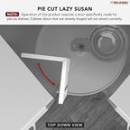 Rev-A-Shelf 2 Tier Pie-Cut Lazy Susan for Corner Base Cabinets, Plastic, 28" Double Shelf Swivel Kitchen Spice and Can Organi