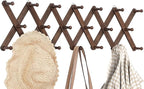 Accordion Wall Hanger, Hat Rack for Wall with 20 Coat Hooks, Expandable Hat Hangers Organizer, Vintage Decorative Coat Rack W