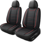 Car Seat Covers, Quilting Leather Seat Cover Two Front Seats, Waterproof Faux Leather Automotive Seat Covers for Cars, Univer