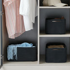 3-Pack Small Storage Baskets for Organizing | Woven Shelf Toy Basket | Rope Baskets for Gifts Empty | Closet Organizer Bins w