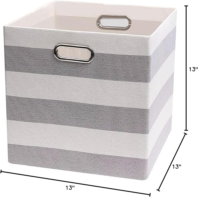 Posprica 3X Thicker Storage Bins Storage Cubes, 13×13 Fabric Storage Boxes Foldable Baskets Containers Drawers for Nurseries,