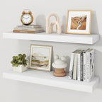 Floating Shelves for Wall, 9.3" Deep Wall Mounted Wood Shelves for Bathroom, Bedroom, Living Room, Kitchen, Hanging Shelf for