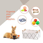 Decorative Collapsible Rectangular Fabric Storage Bin Organizer Basket with Wooden Handles for Clothes Storage,12.6x8.7x4.7 i