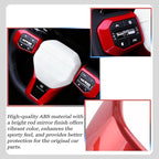 Steering Wheel Button Cover, for Kia K4 2024 2025 2026,Steering Wheel Button Panel Protection Frame Molding Trim - Wine Red(for GT-Line,GT-Line Turbo Model)