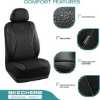 Skechers Car Seat Covers,Leather Seat Covers with GOGA Mat Technology,Waterproof Car Seat Covers Full Sets,Airbag Compatible,