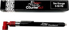 Counteract MKPG-D Analog Tire Air Pressure Gauge for Motorcycle and ATV Tires, 5-50psi, Red 90 Degree Head, Black Anodized Body, Durable Metal Construction