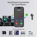 Car Seat Gap Filler Organizer with 69W Retractable Car Charger & Bluetooth Earpiece for Driving Calls, Car Accessories with Trucker Headset, Fits Sedans, SUVs, Pickup Trucks & Crossovers