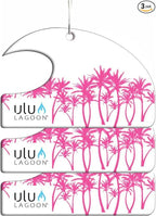 ulu Lagoon Hanging Car Air Freshener | Tropical Beach Coconut Surf Wax Scent Mini Wave | Long Lasting Car Freshener, Closet a
